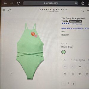 70s terry strappy back teddy Savage X Fenty